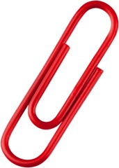 Red Paper Clip - Isolated