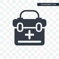 Medical kit vector icon isolated on transparent background, Medical kit logo design