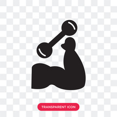 Muscle vector icon isolated on transparent background, Muscle logo design