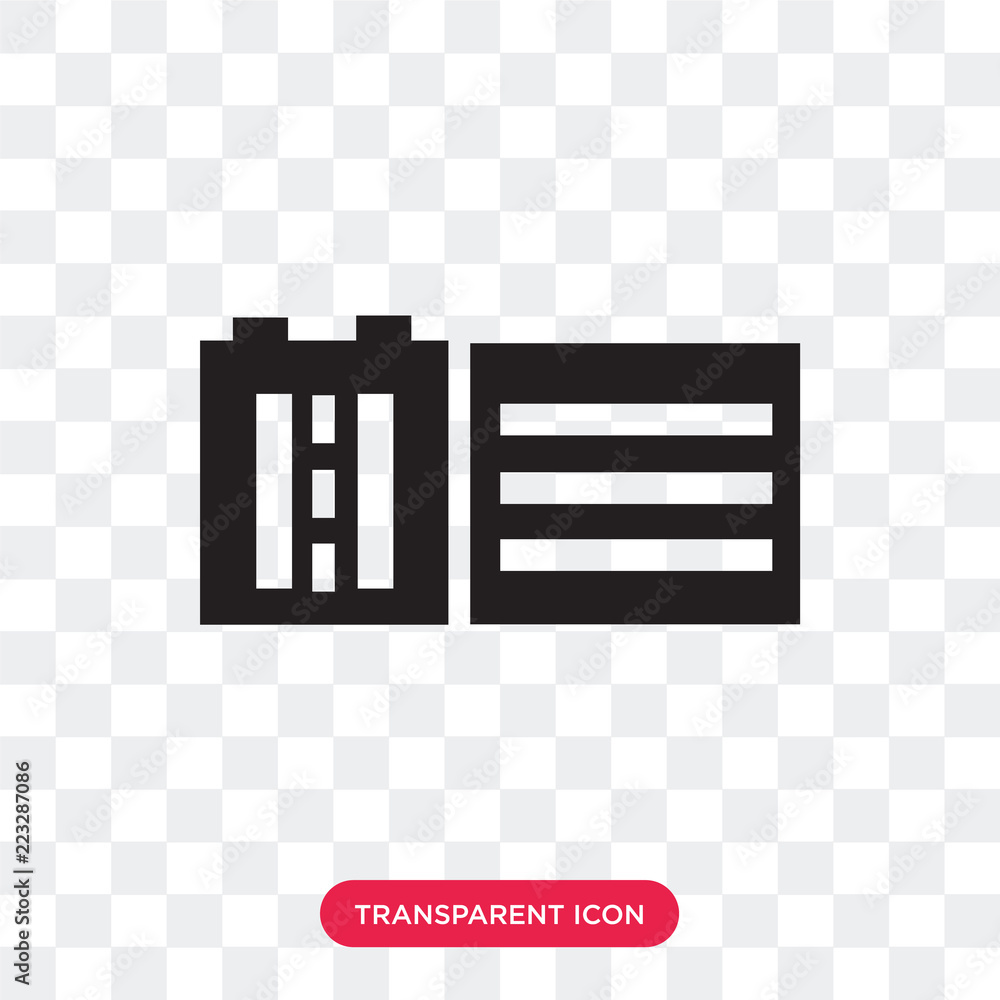 Poster container vector icon isolated on transparent background, container logo design