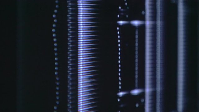 Arstistic analog glitch on old cathode screen.