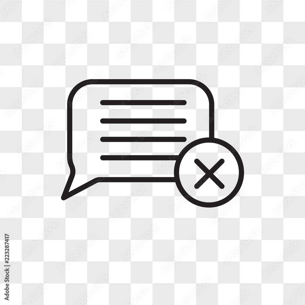 Poster speech bubble vector icon isolated on transparent background, speech bubble logo design