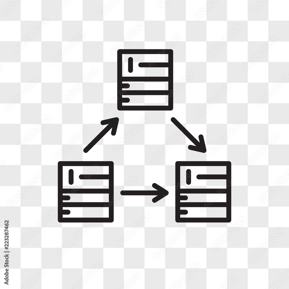 Poster server vector icon isolated on transparent background, server logo design