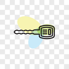 Car key vector icon isolated on transparent background, Car key logo design