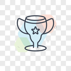 Trophy vector icon isolated on transparent background, Trophy logo design