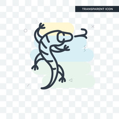 Lizard vector icon isolated on transparent background, Lizard logo design
