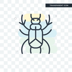 Beetle vector icon isolated on transparent background, Beetle logo design
