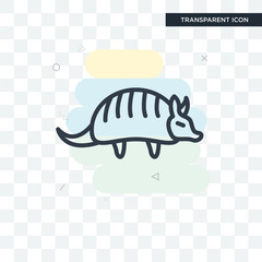 Armadillo vector icon isolated on transparent background, Armadillo logo design