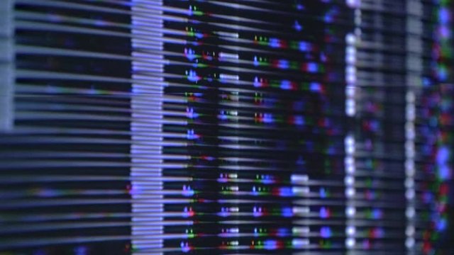 Arstistic analog glitch on old cathode screen.