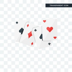 Cards vector icon isolated on transparent background, Cards logo design