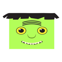 Happy halloween cartoon zombie avatar