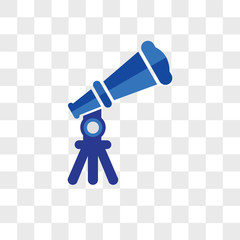 Telescope vector icon isolated on transparent background, Telescope logo design