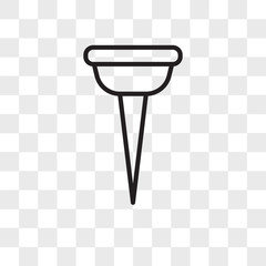 Pin vector icon isolated on transparent background, Pin logo design