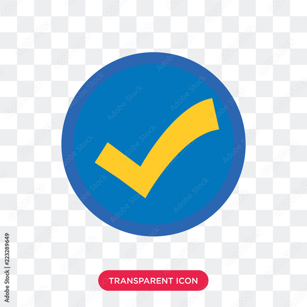 Poster accept vector icon isolated on transparent background, accept logo design
