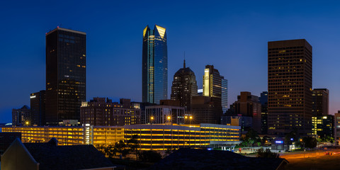 Oklahoma City skyline at night