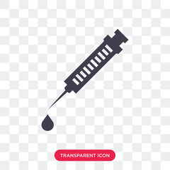 Syringe vector icon isolated on transparent background, Syringe logo design