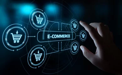 Foto op Plexiglas e-commerce add to cart  online shopping business technology internet concept © Sikov