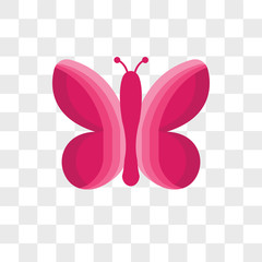 Butterfly vector icon isolated on transparent background, Butterfly logo design