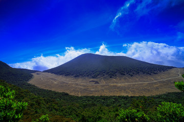 Mountain with blue sky, Gede Pangrango, Cianjur Indonesia