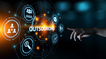 Outsourcing Human Resources Business Internet Technology Concept