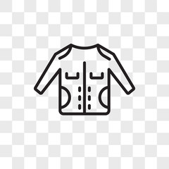 Jacket vector icon isolated on transparent background, Jacket logo design