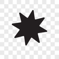 Star vector icon isolated on transparent background, Star logo design
