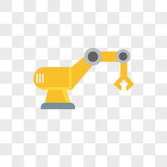Robotic vector icon isolated on transparent background, Robotic logo design