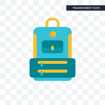 Backpack vector icon isolated on transparent background, Backpack logo design