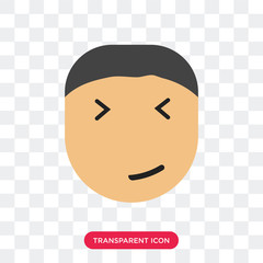 Happy smile vector icon isolated on transparent background, Happy smile logo design