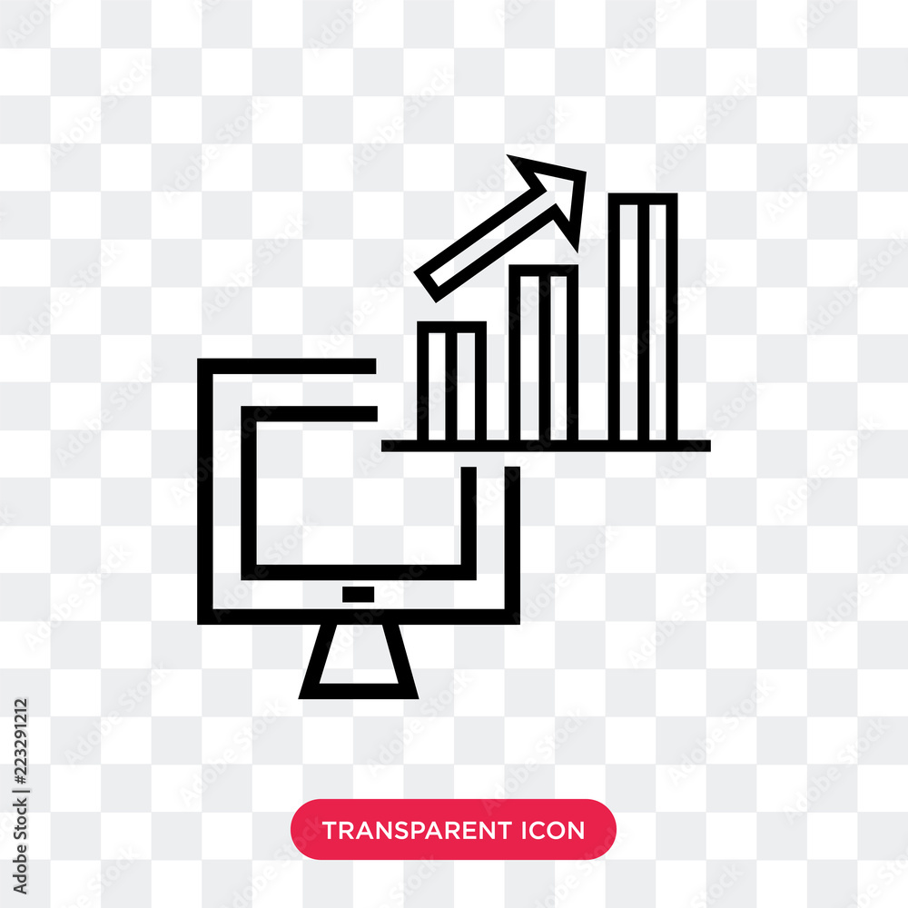 Poster computer vector icon isolated on transparent background, computer logo design