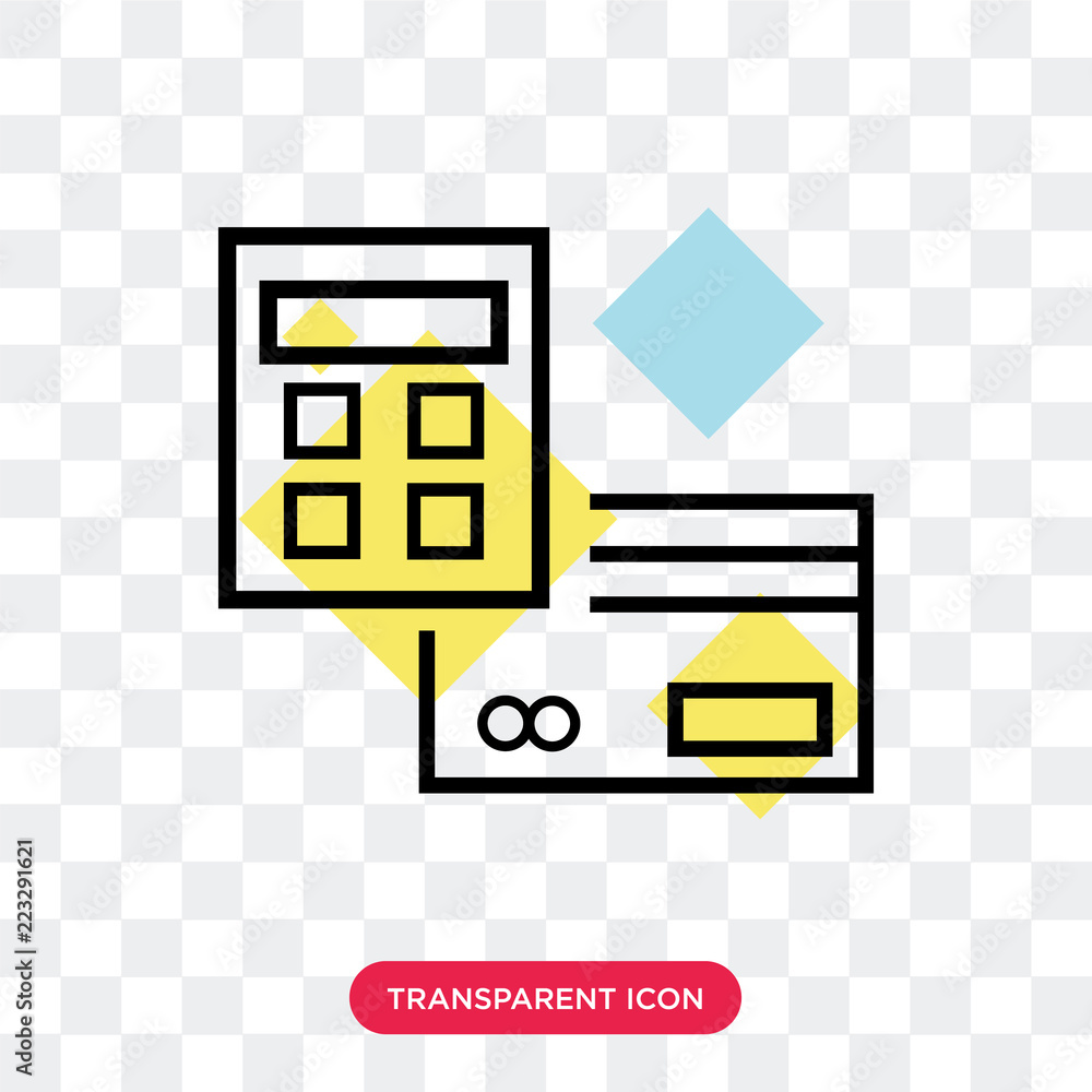 Poster point of service vector icon isolated on transparent background, point of service logo design
