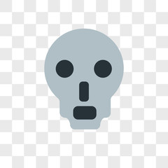 Skull vector icon isolated on transparent background, Skull logo design