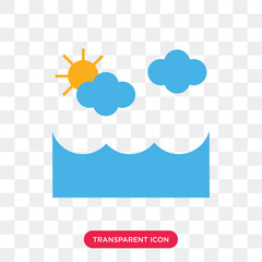 Sunrise vector icon isolated on transparent background, Sunrise logo design