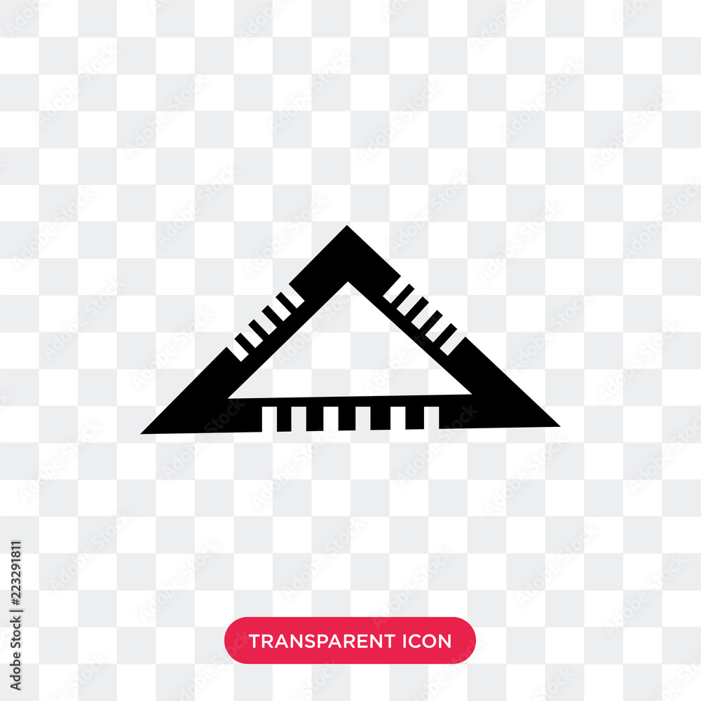 Poster set square vector icon isolated on transparent background, set square logo design