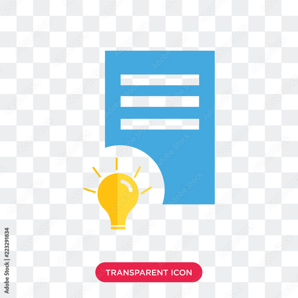 Poster idea vector icon isolated on transparent background, idea logo design