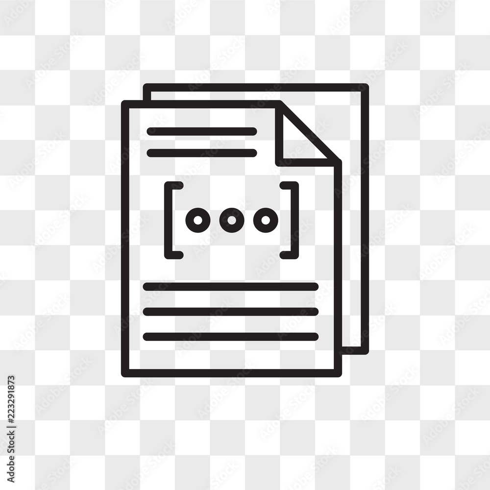 Poster data vector icon isolated on transparent background, data logo design