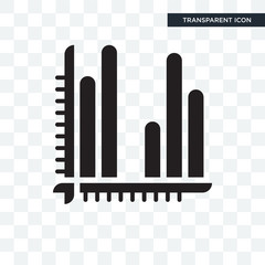 Bar chart vector icon isolated on transparent background, Bar chart logo design