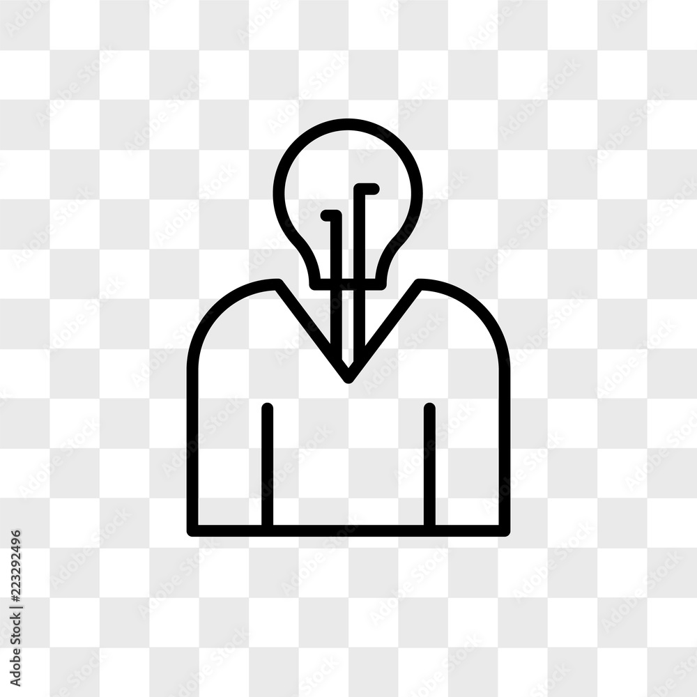 Poster idea vector icon isolated on transparent background, idea logo design