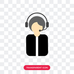 Customer service vector icon isolated on transparent background, Customer service logo design