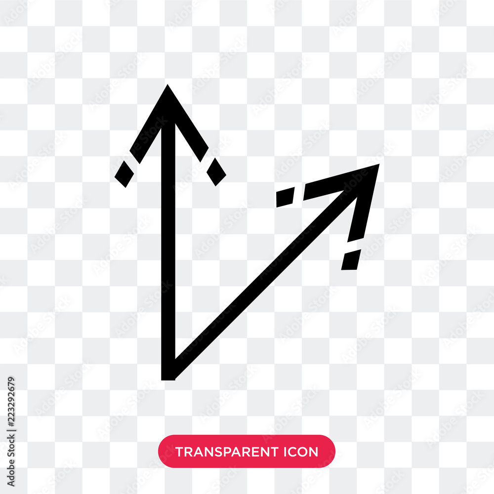 Poster move vector icon isolated on transparent background, move logo design