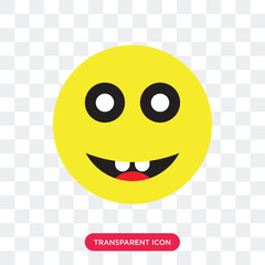 Smile vector icon isolated on transparent background, Smile logo design