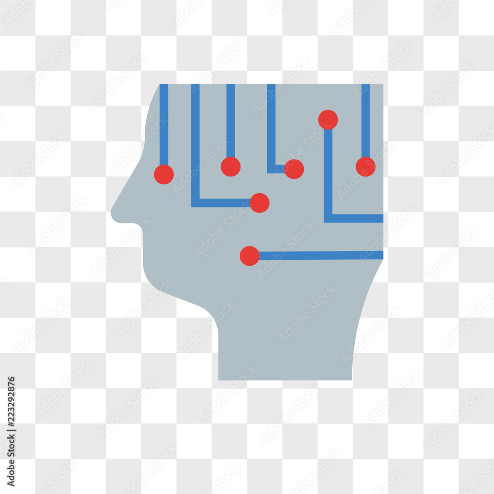 Poster artificial intelligence vector icon isolated on transparent background, artificial intelligence logo