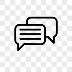 Chat vector icon isolated on transparent background, Chat logo design