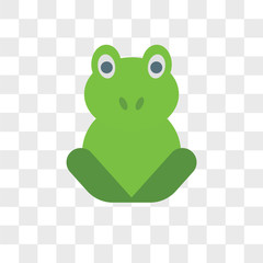 Frog vector icon isolated on transparent background, Frog logo design