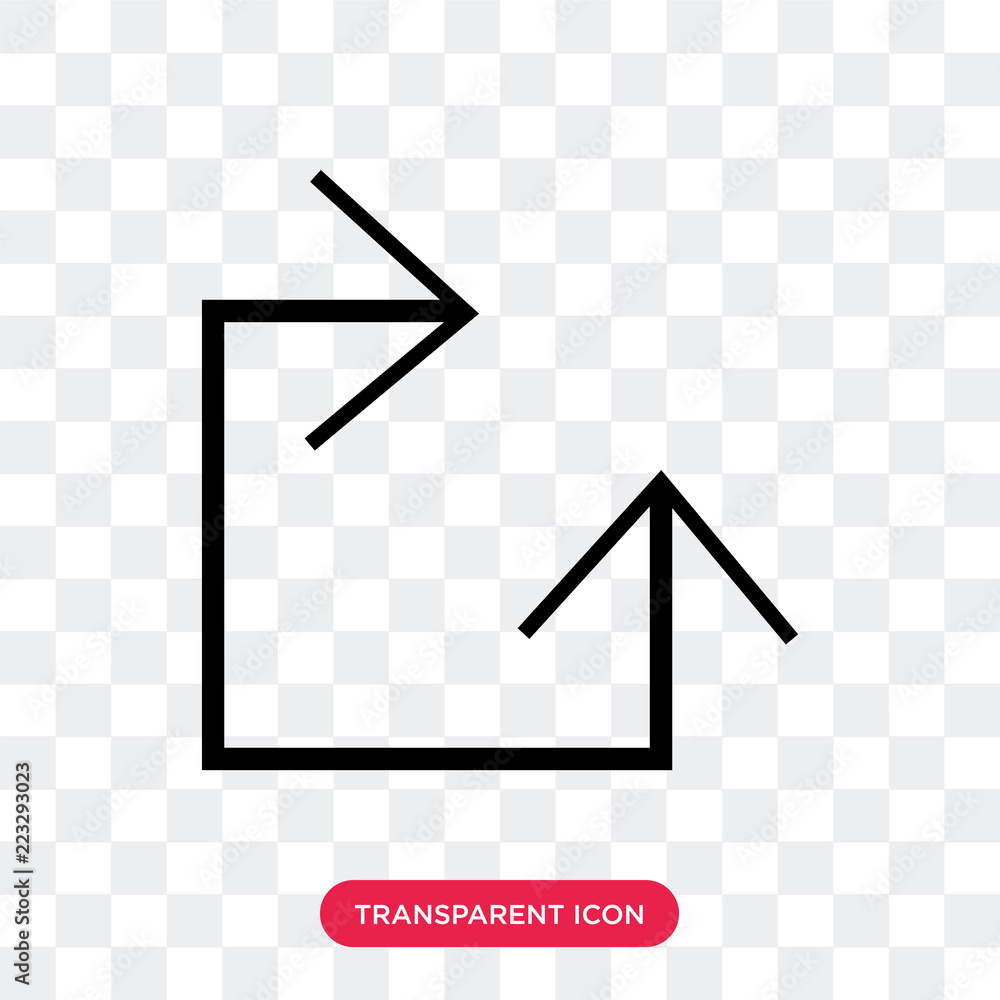 Poster clockwise vector icon isolated on transparent background, clockwise logo design