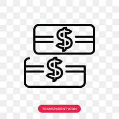 Obraz premium Money vector icon isolated on transparent background, Money logo design