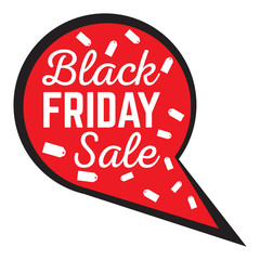 Isolatted black friday label