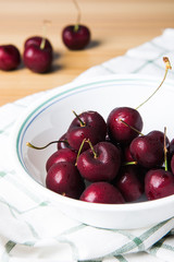 fresh harvest of cherries