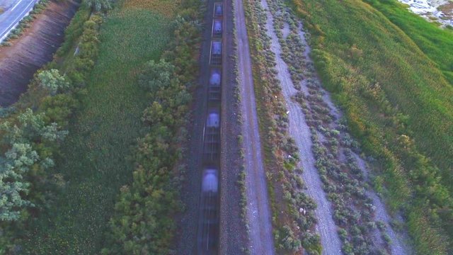 Train near great salt lake