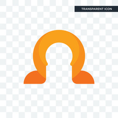omega vector icon isolated on transparent background, omega logo design